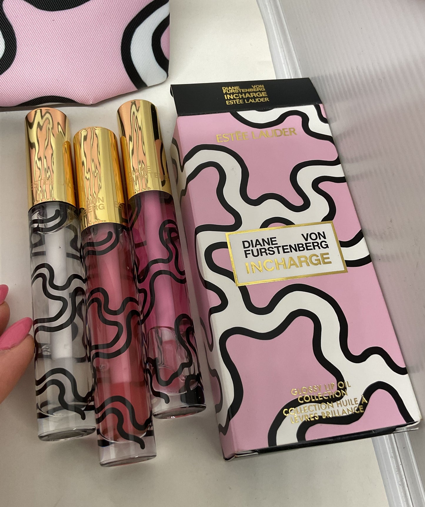 Estee Lauder Diane Von Furstenberg Glossy Lip Oil Essence Fragrance Gift Set