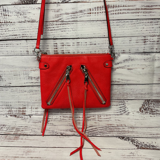 Rebecca Minkoff Moto Jon Red Leather Crossbody Bag Purse