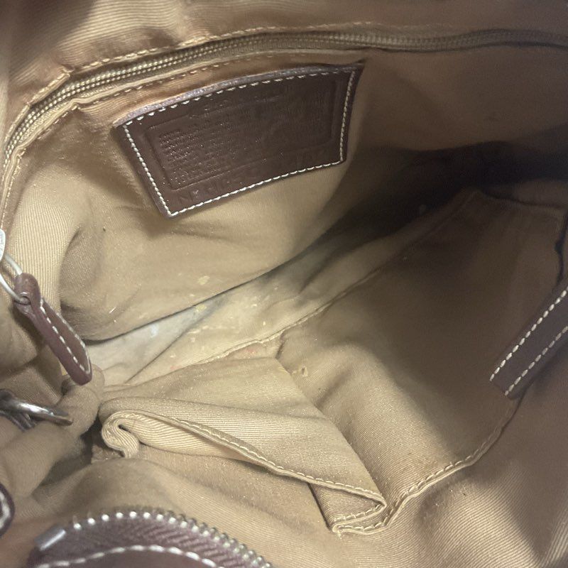 Coach 1452 Soft Duffle Brown Leather Shoulder Bag