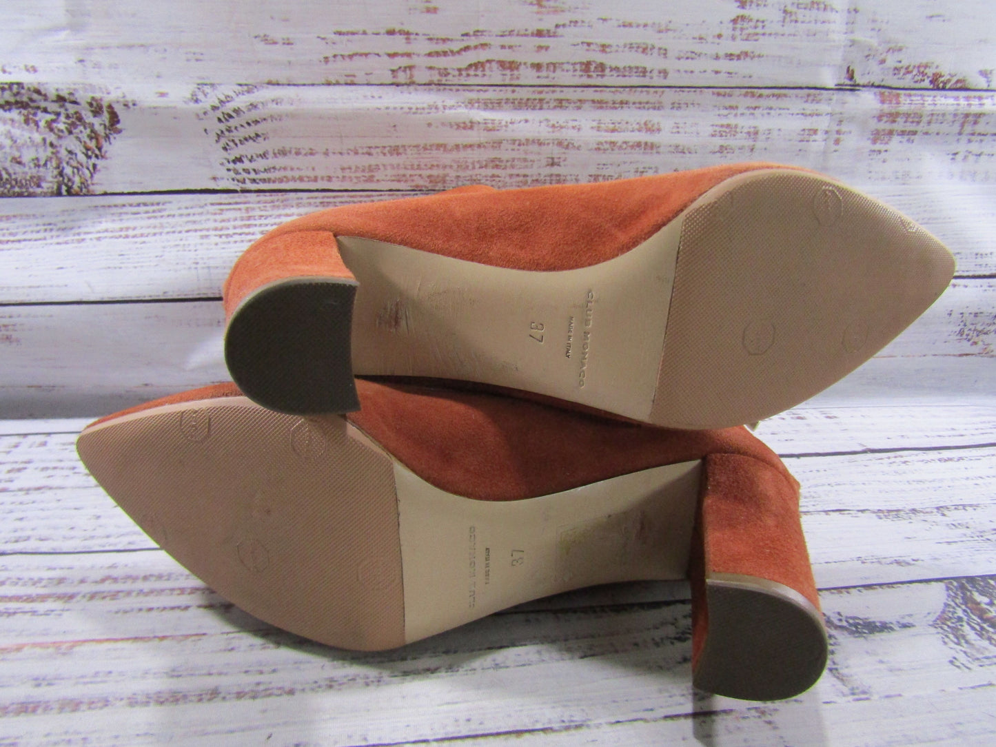 Club Monaco Women's Clay Suede Ankle Zip Boots Size 7 Made in Italy