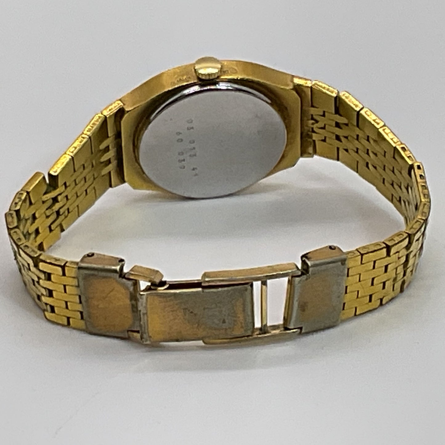 VTG. ERNEST BOREL Gold Plated Octagon Case Women's Watch- 6" Band- WORKS!!!