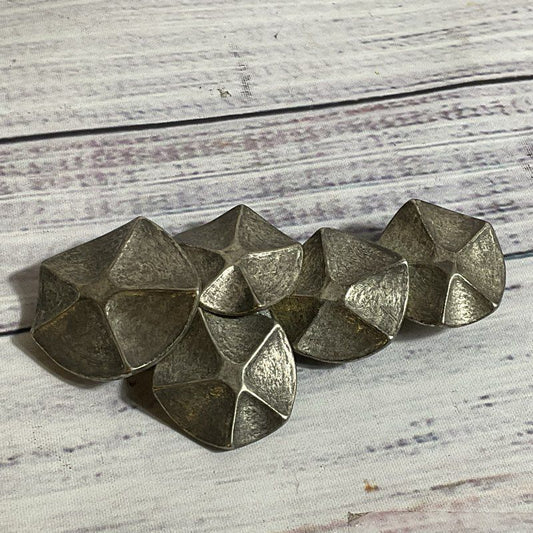 VTG. 1995 AMD for JAMES GALANOS Silver Tone Modernist 4" Brooch