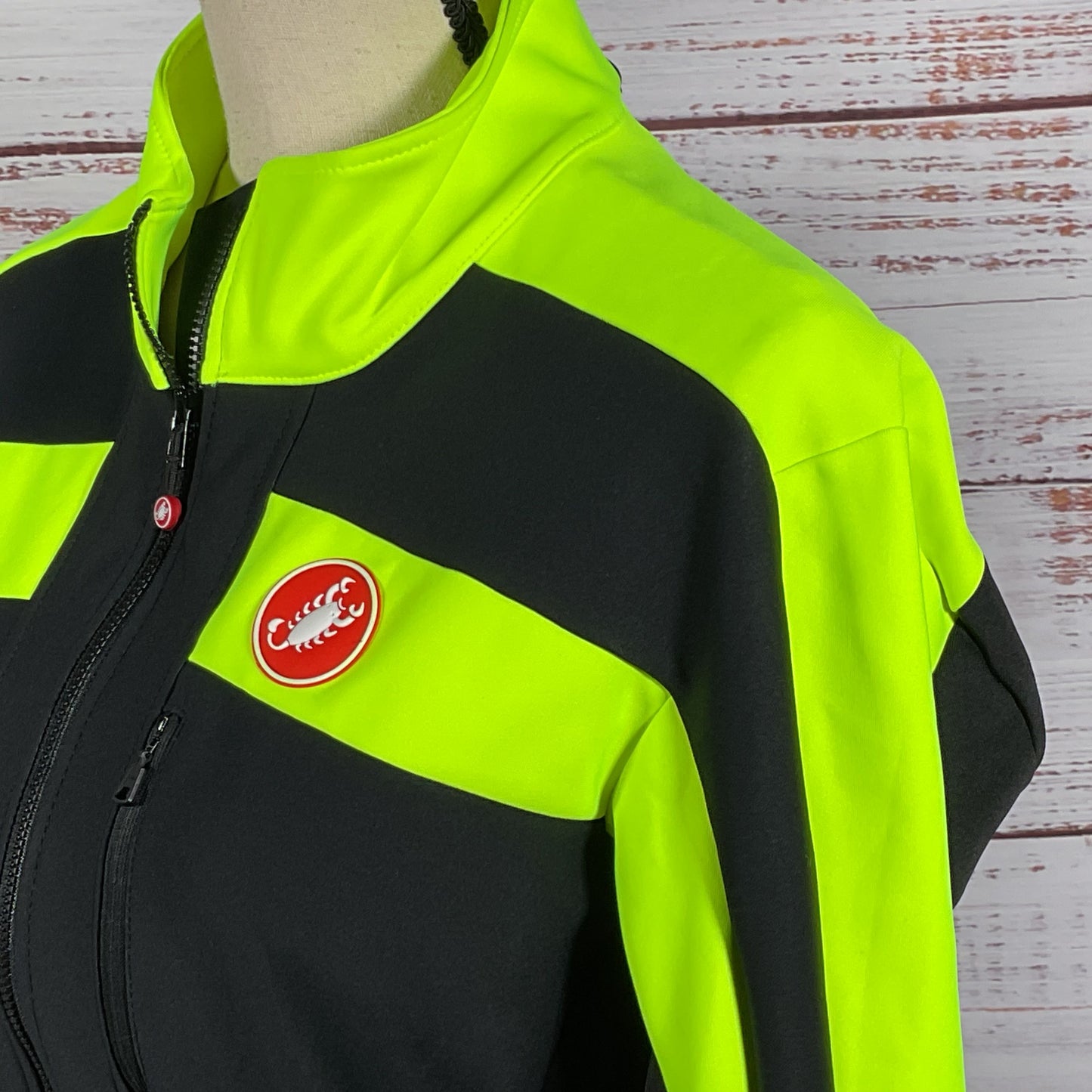 CASTELLI Women's Black Neon Green Cycling Jacket- SZ XL