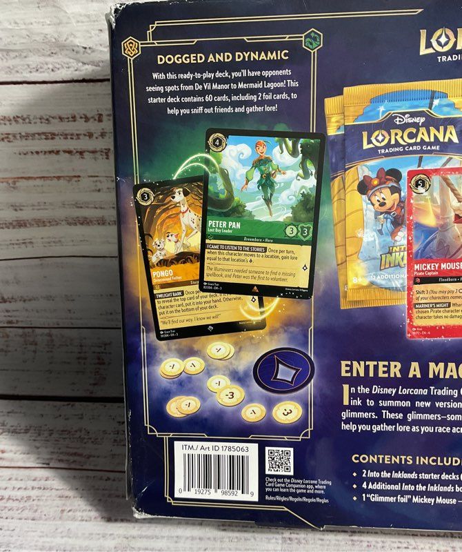 Disney Lorcana Trading Card Game 2 Decks 4 Booster Packs 1 Promo Card Sealed