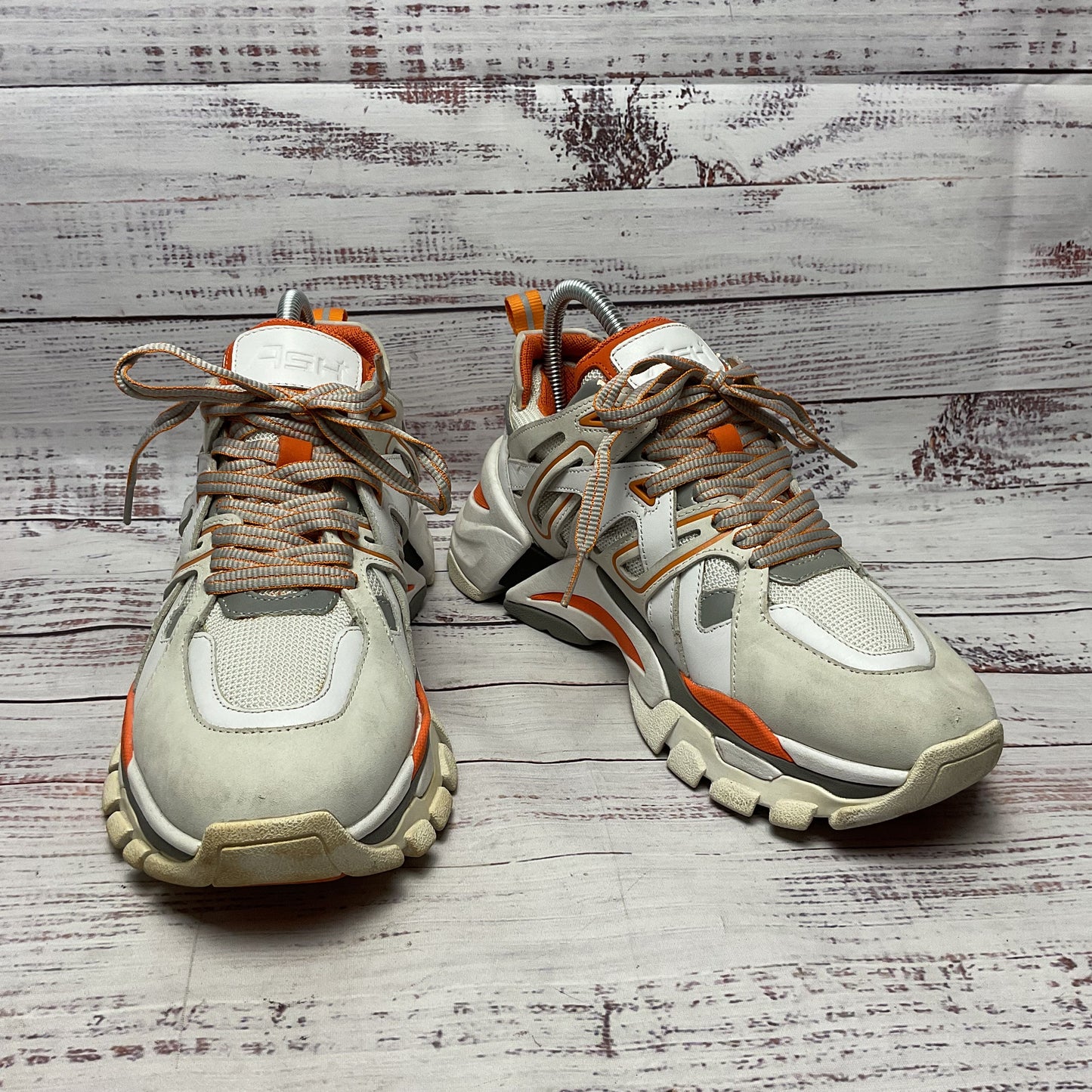 Ash Flash White Orange Sneaker Shoe Women Size 7.5