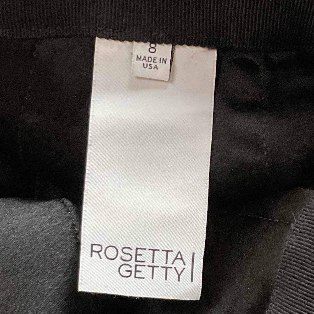 ROSETTA GETTY Women's Black Floral Embroidered Pants- SZ 8