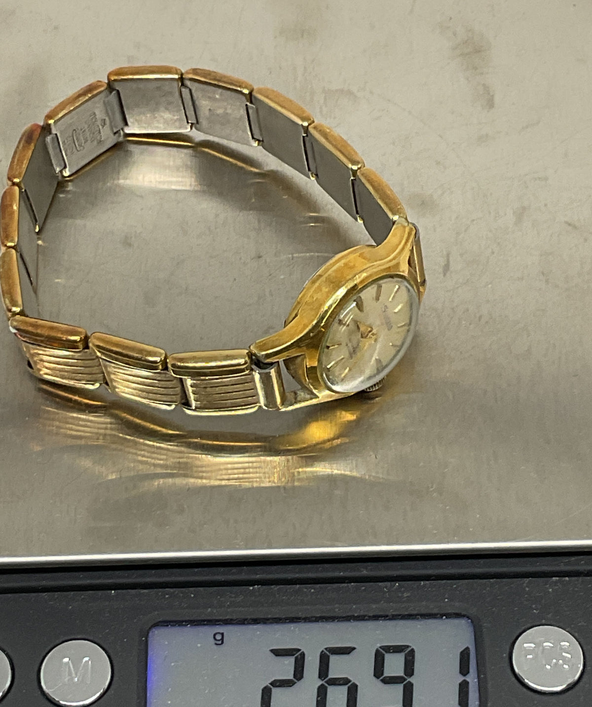 SILVANA Gold Plated Vintage Automatic Watch As Is