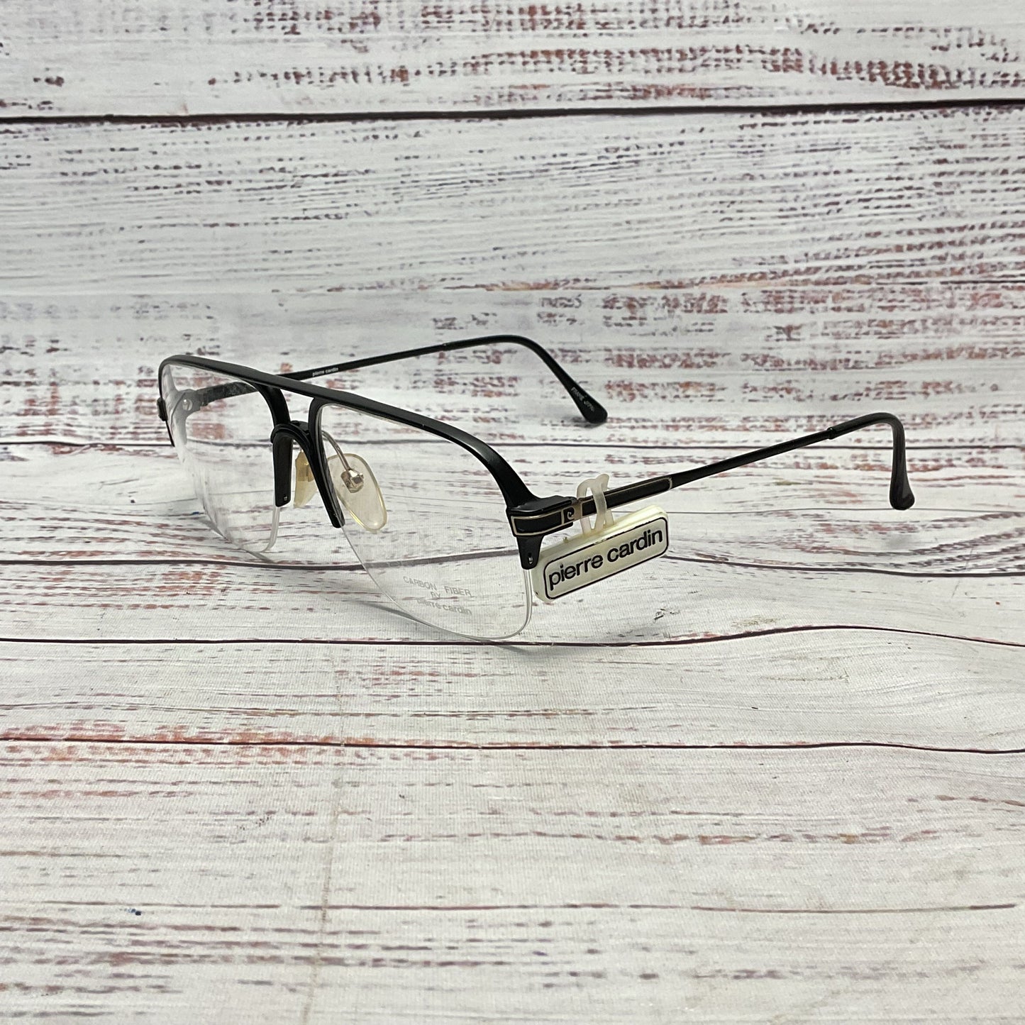 Pierre Cardin CF-1-2 Black Frame Glasses No Prescription Lens - Size 58 16