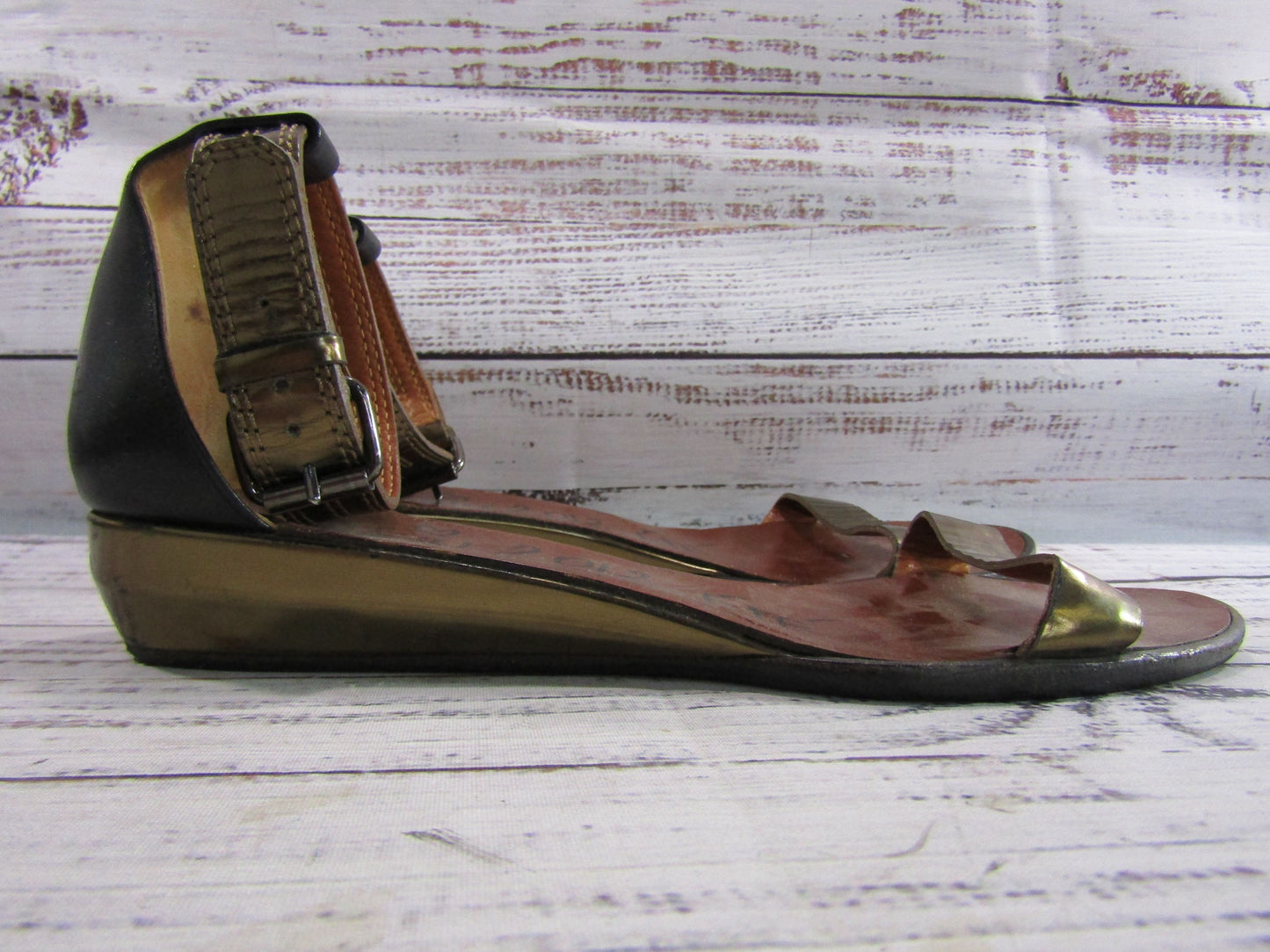 Lanvin 2012 Ete Women's Ankle Strap Sandals Size 9 Made in Italy