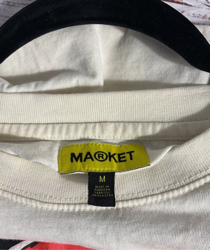 Men's Market Unholy Jumper Graphic T-Shirt White Size M