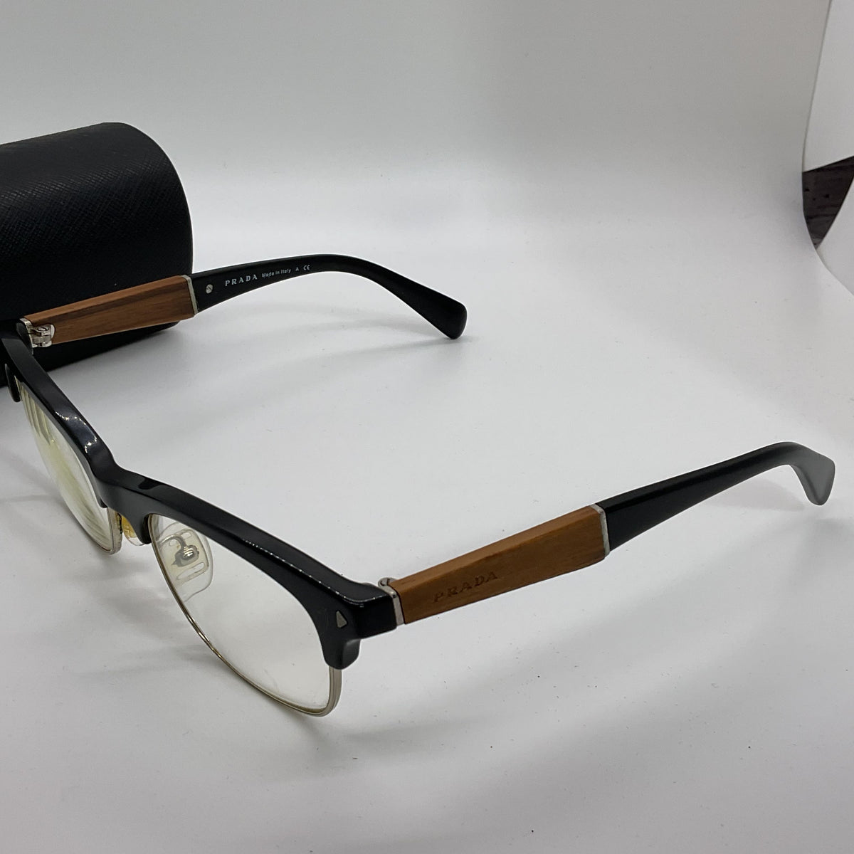 PRADA VPR220 Unisex Black/Brown Eyeglasses- 52[ ]19 145 (FRAMES ONLY)