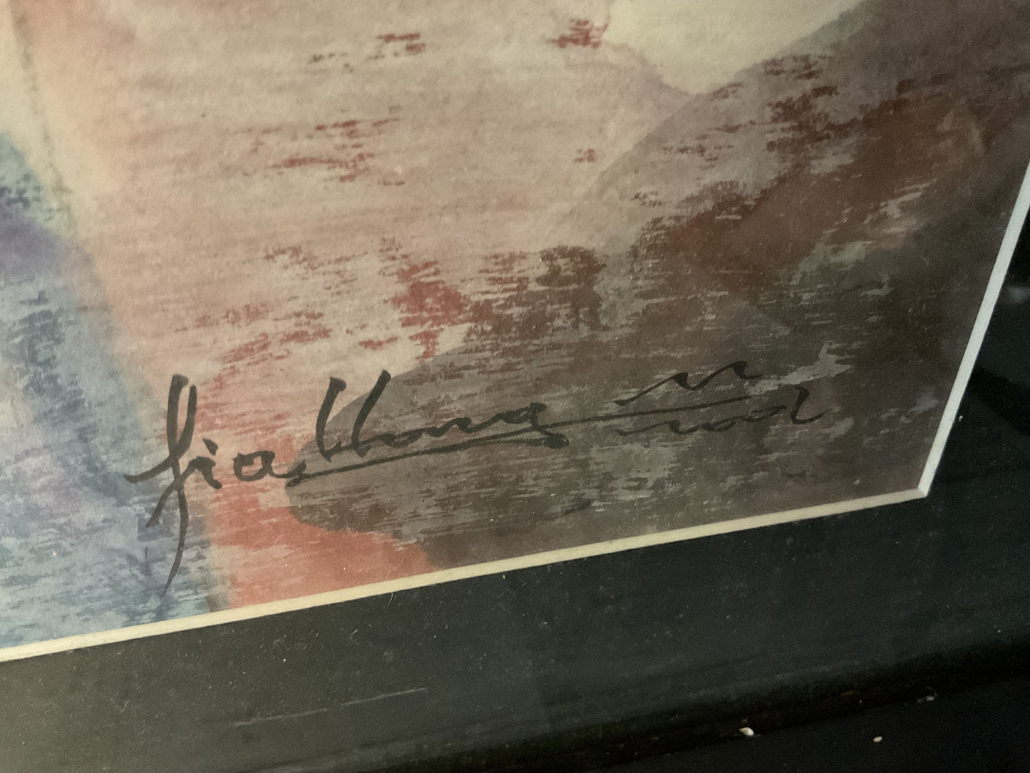 VTG. Signed XIAO JIAHONG Two Women In Kimono's Gouache/Watercolor Painting