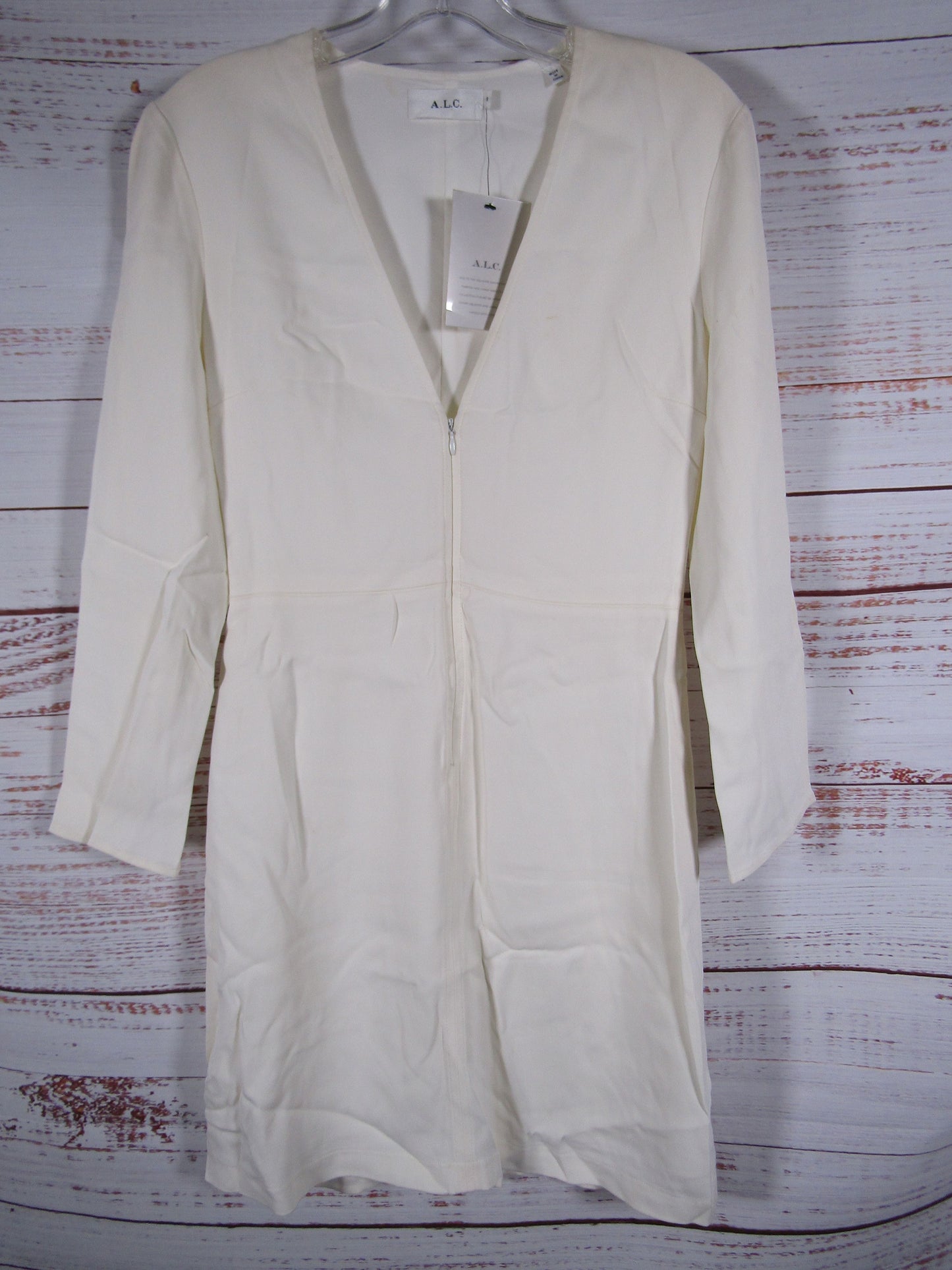 A.L.C. Carter Women's White V-Neck Dress Size 8
