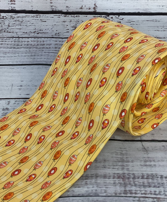 Salvatore Ferragamo Balloon Print Tie Yellow OS