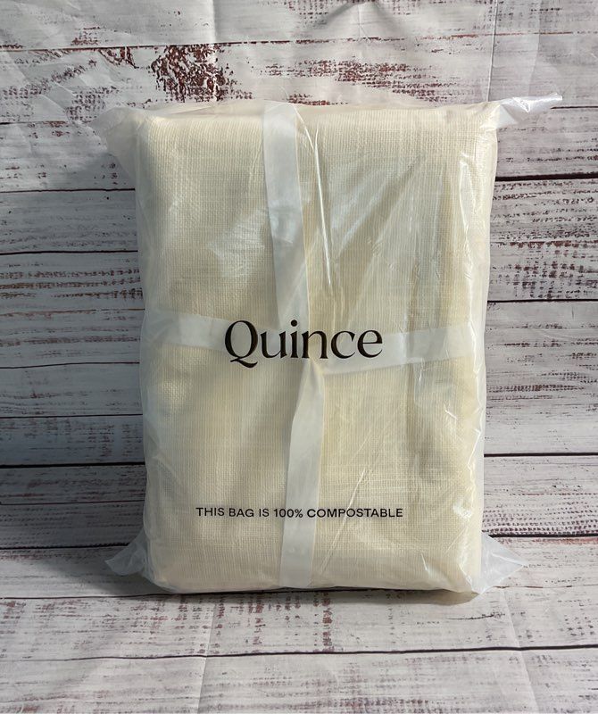 New Sealed Quince European Linen 2 Sheet Set Light Beige 48"x 96"