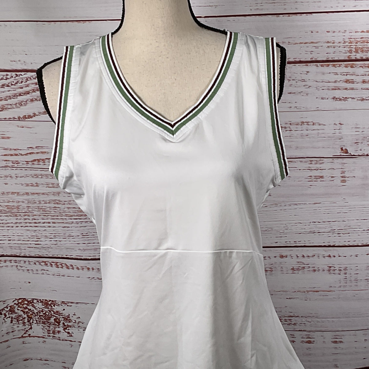 NWT VERONICA BEARD Spin Striped-Trim Tank Top- SZ XL