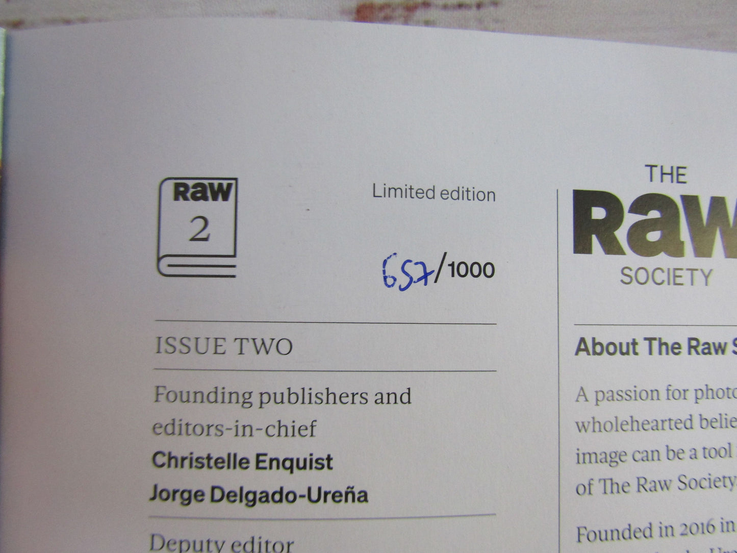 The Raw Society Issue Two 2023 Limited Edition