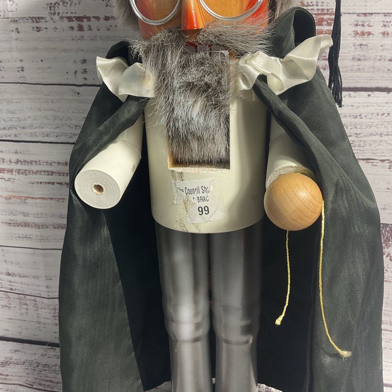 Original Steinbach Volkskunst Professor 16" Wooden Nutcracker Figure *DMG*