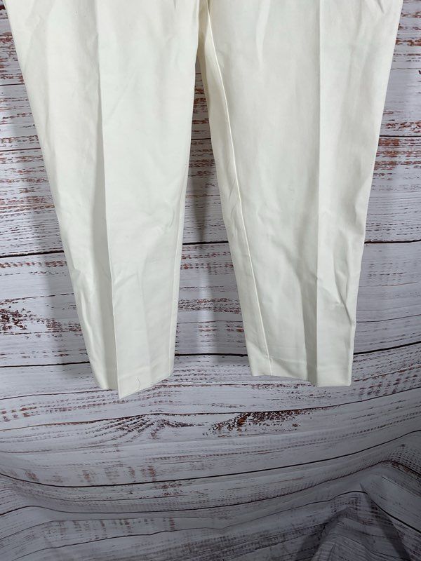 NWT Ann Taylor Factory Women's The Ankle Mid Rise Slim Leg Pants White Size 8-#2