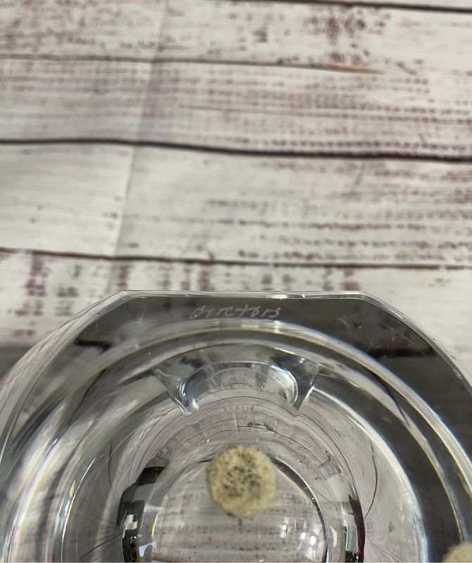 Orrefors Sweden Clear Glass Crystal Heavy Bowl Signed 3.25"x 5.25"