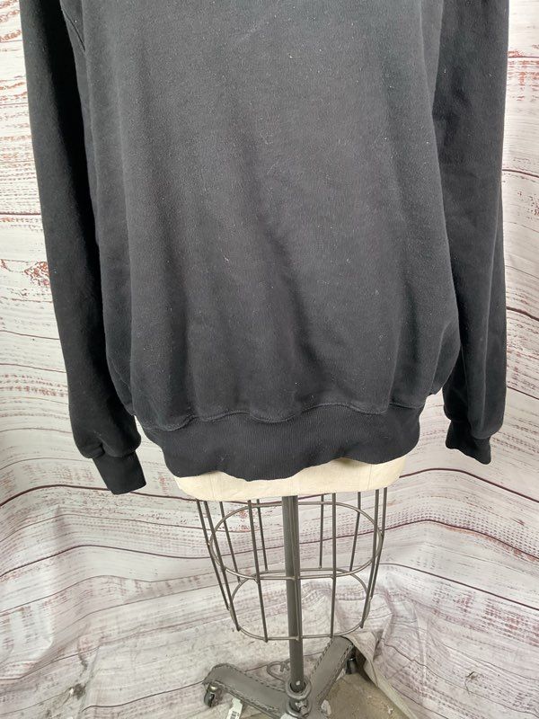 Astra Kidani Signature Collar Crewneck Black Sweater Size M Premium Cotton