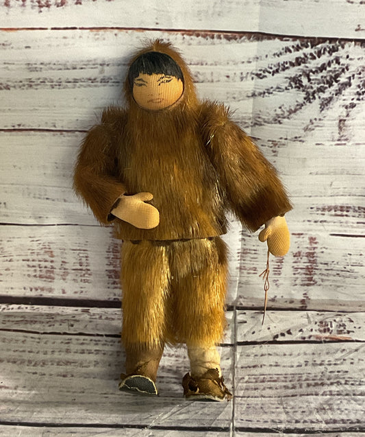 Vintage Folk Inuit Arctic Hand Made Doll