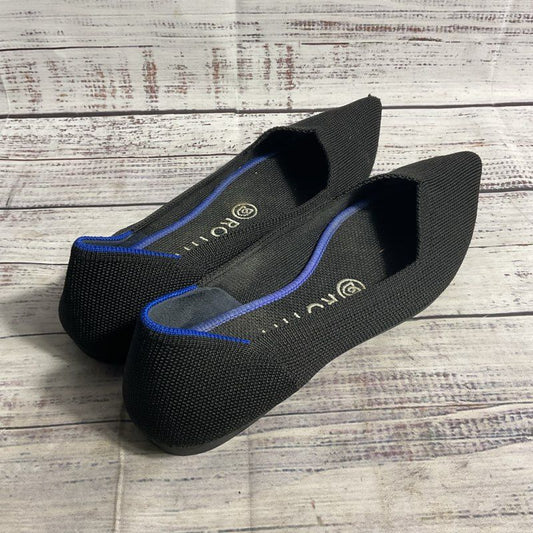 Rothys The Point Knit Black Slip-On Flat Women's Size 7