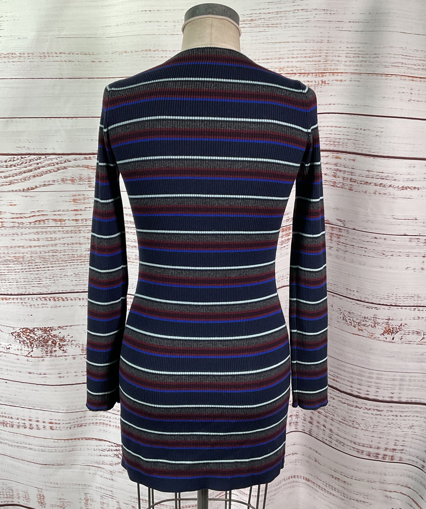 T By Alexander Wang Merino Wool Chelsea’s Striped Cardigan Multicolor P