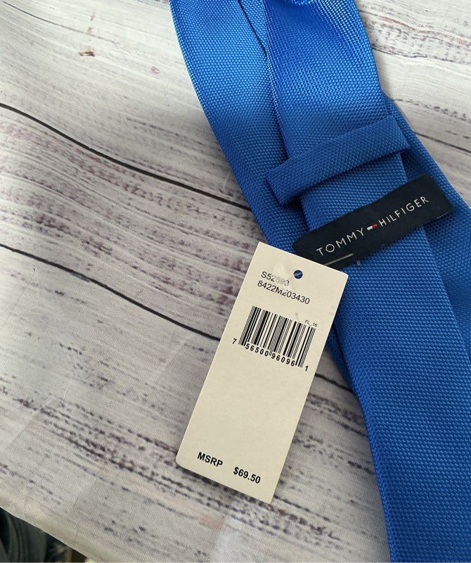NWT Men's Tommy Hilfiger Royal Blue Tie Retail $69