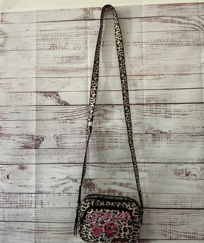 Women's NWOT Ed Hardy Cheetah Print Crossbody Bag ADORABLE!!