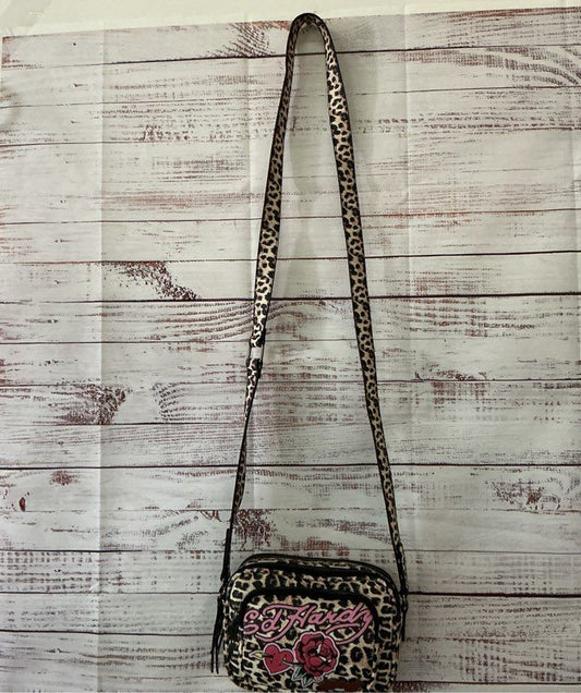 Women's NWOT Ed Hardy Cheetah Print Crossbody Bag ADORABLE!!
