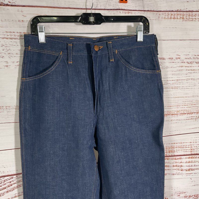 Vintage 80s Deadstock Wrangler Middleweight 12.25 oz Straight Leg Jeans 31x36