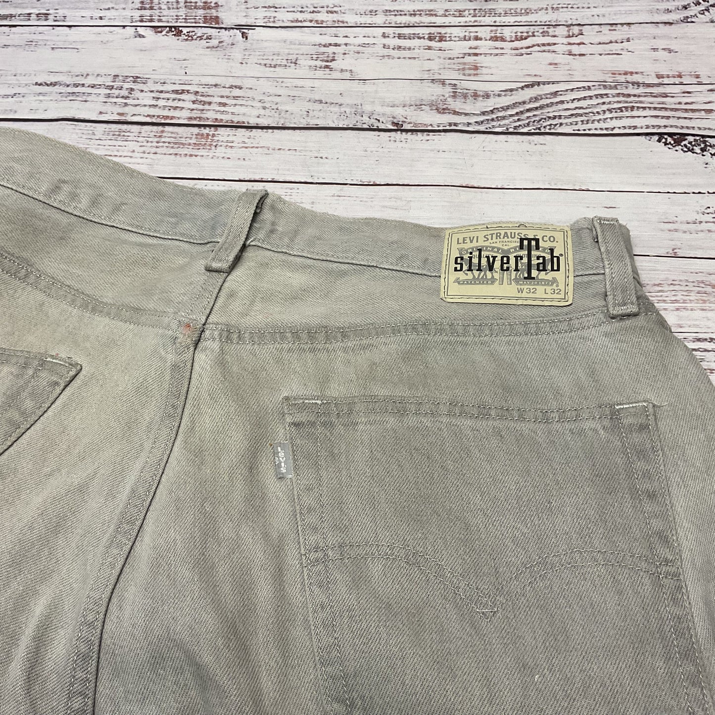 Levis Silver Tab Grey Straight Jeans Pants - Size 32x32
