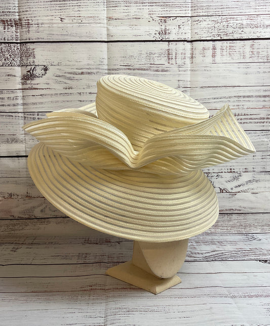 Gorgeous Eric Jarvis Cream Derby Hat - Size 7"