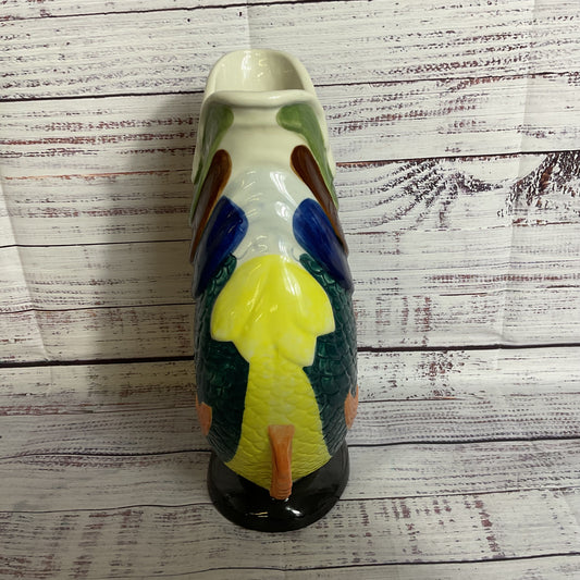 VTG. WADE England Ceramics England Multicolor Fish Gluggle Jug Pitcher- 10.5"