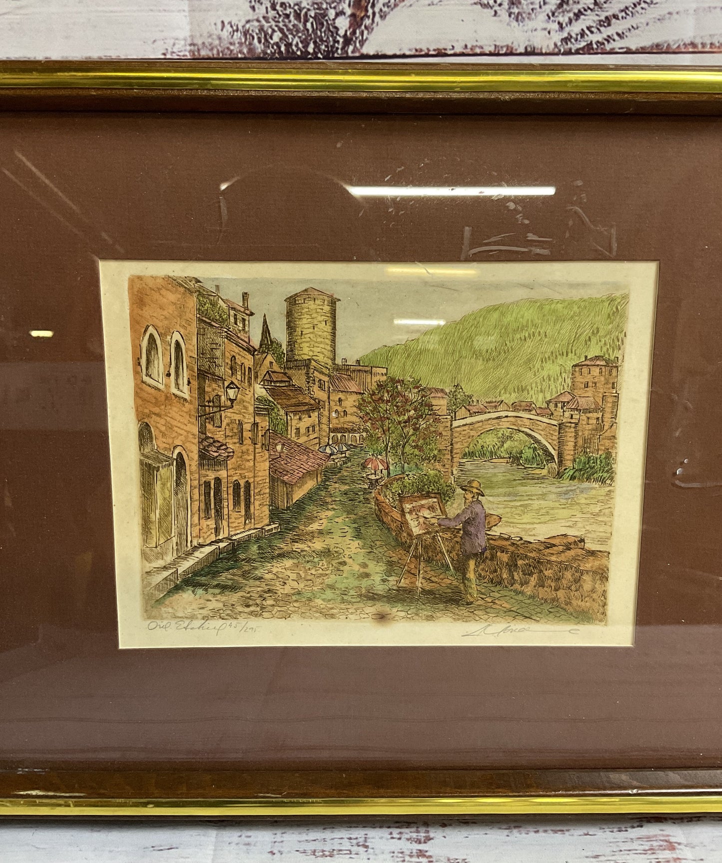 1980s Signed. Marianne L. Almasy Limited Series 45/295 Oil Painting Euro Painter