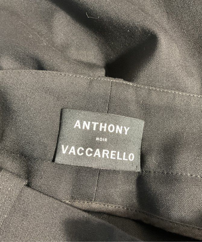 Anthony Vaccarello Women's Wool Black Dress Pants Size 34 EU Made in Italy