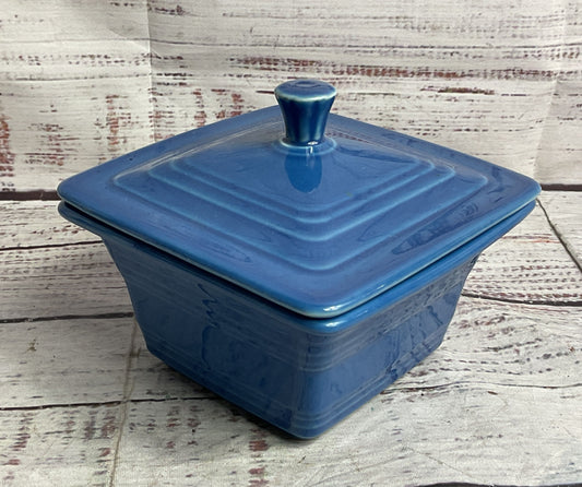 Fiestaware Ceramic Covered Box Lapis Blue
