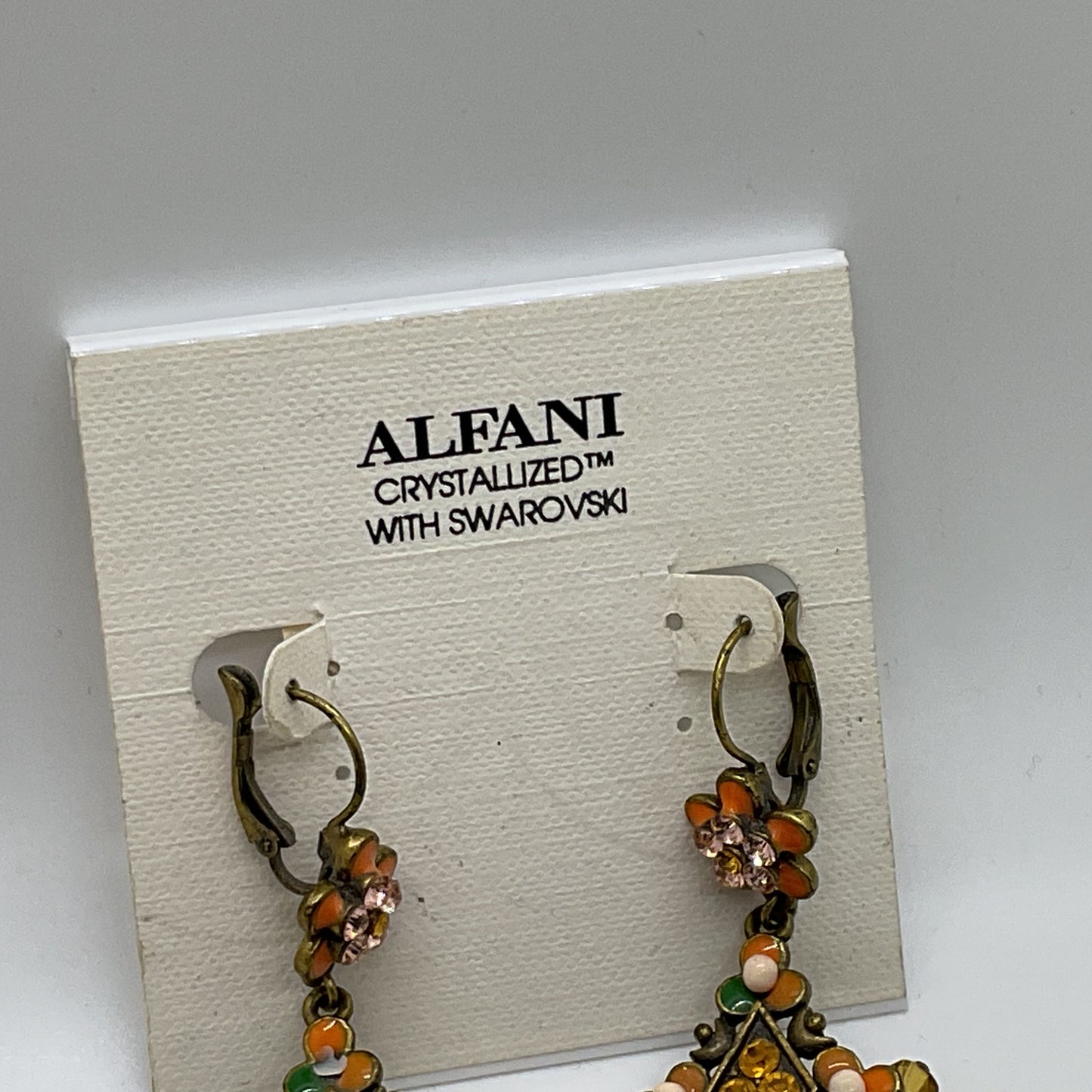 NEW ALFANI Crystalized with Swarovski Crystals Dangle Earrings