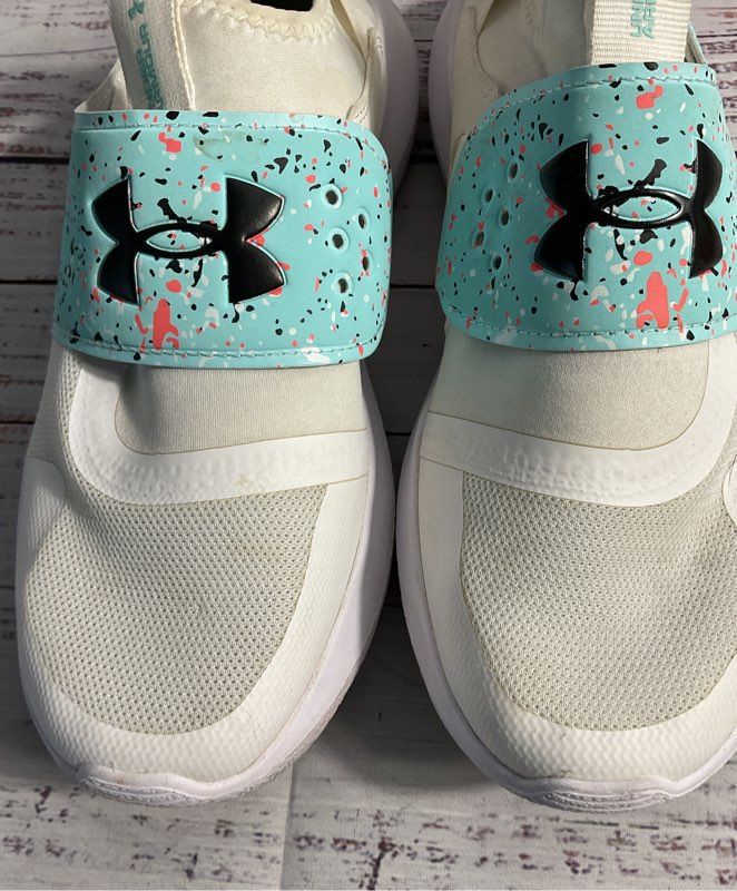 Under Armour Womens Runplay Paint 3025374-100 White Running Shoes 8.5