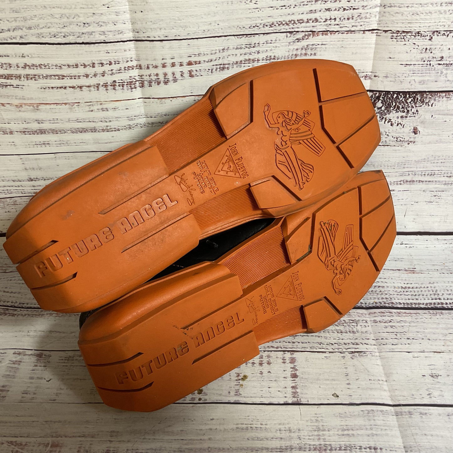 JOHN FLUEVOG Men's Black Orange Sole Lace Up Shoes- SZ 12