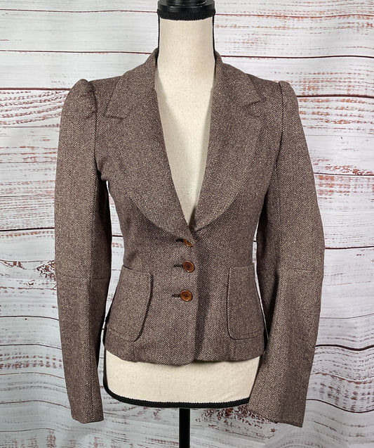 Mason Tweed Herringbone Blazer Brown 4