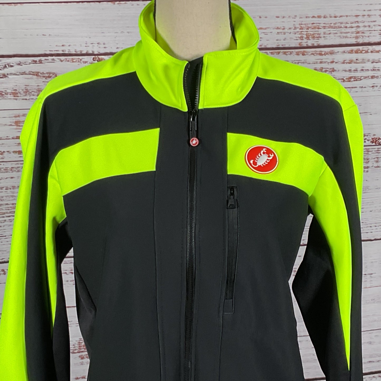 CASTELLI Women's Black Neon Green Cycling Jacket- SZ XL