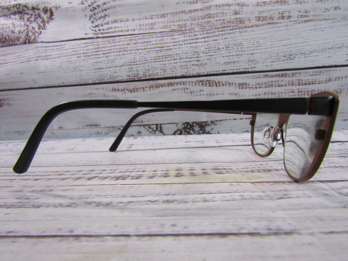 Bevel 3mm Above Women's Black Cat Eye Eyeglasses Frame Made in Japan