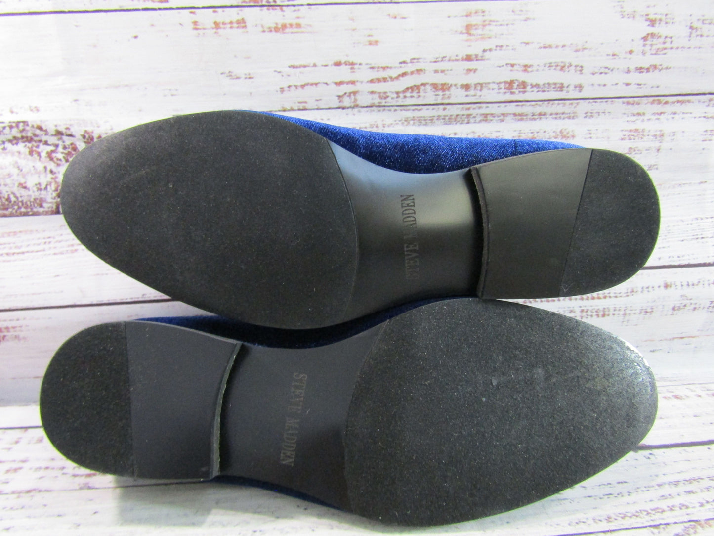Steve Madden Laight Men's Navy Blue Velvet Loafers Size 8