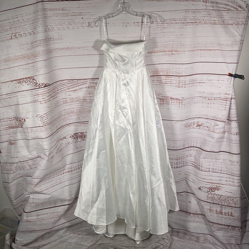 Lulus Your Beloved White Strapless Bow A-Line Gown Formal Dress - Size XS