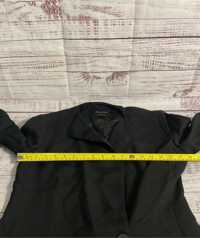 Massimo Dutti Women's Black Viscose Single Button Jacket Size 6 US / EUR 38