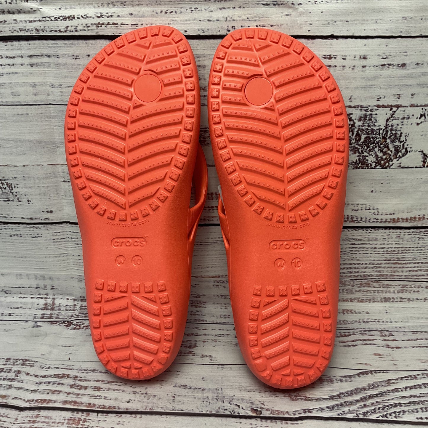 Crocs Iconic Comfort Kadee II Salmon Pink Flip Flop Sandal Women 10 New W/ Tag