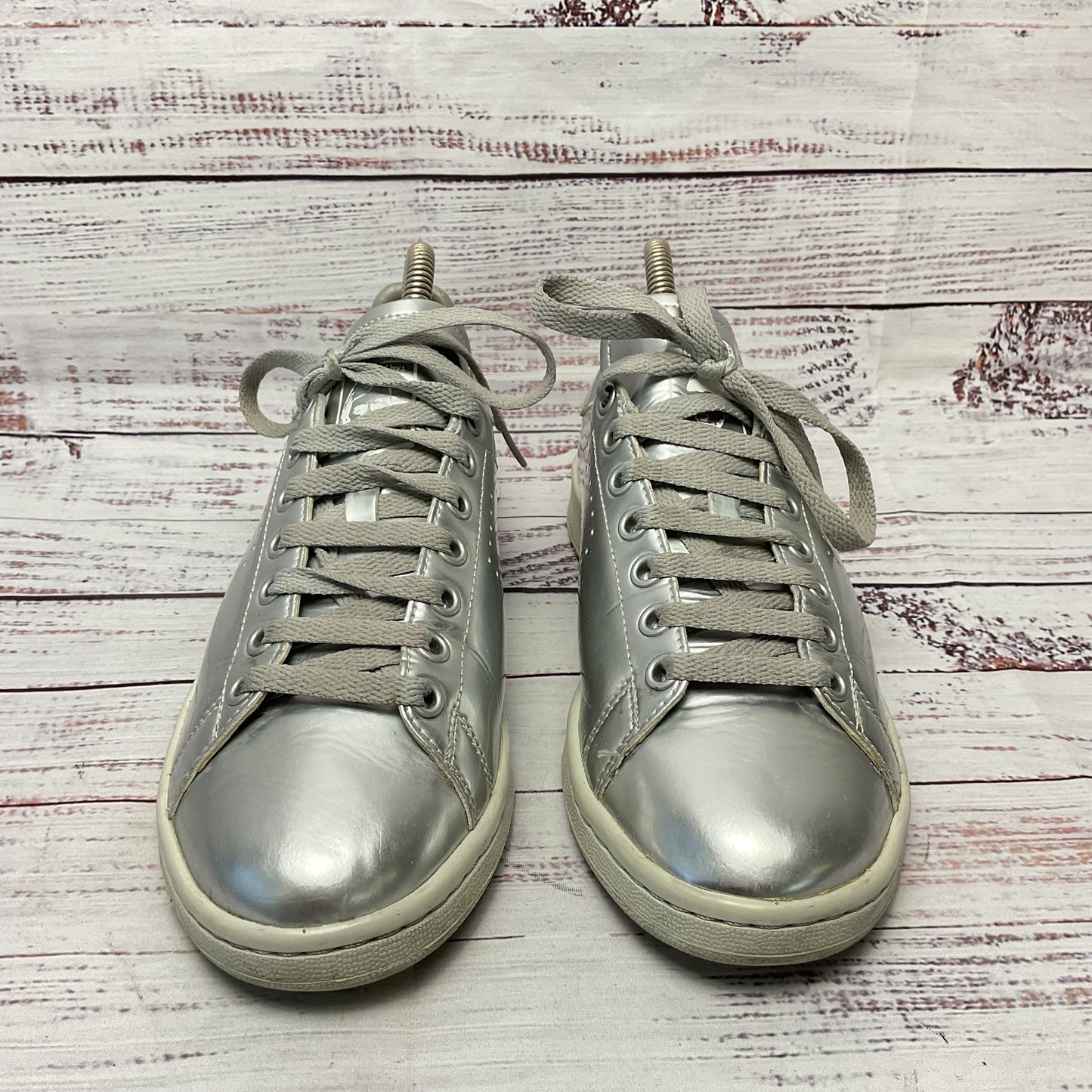 adidas RAF Simons x Stan Smith Silver Sneaker Athletic Shoe Teens Size 5.5