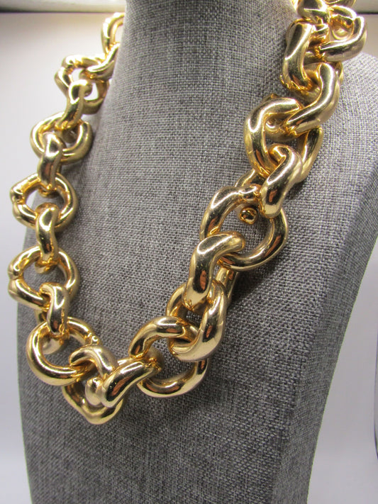 J. Crew Chunky Gold Plated Chain Link Necklace
